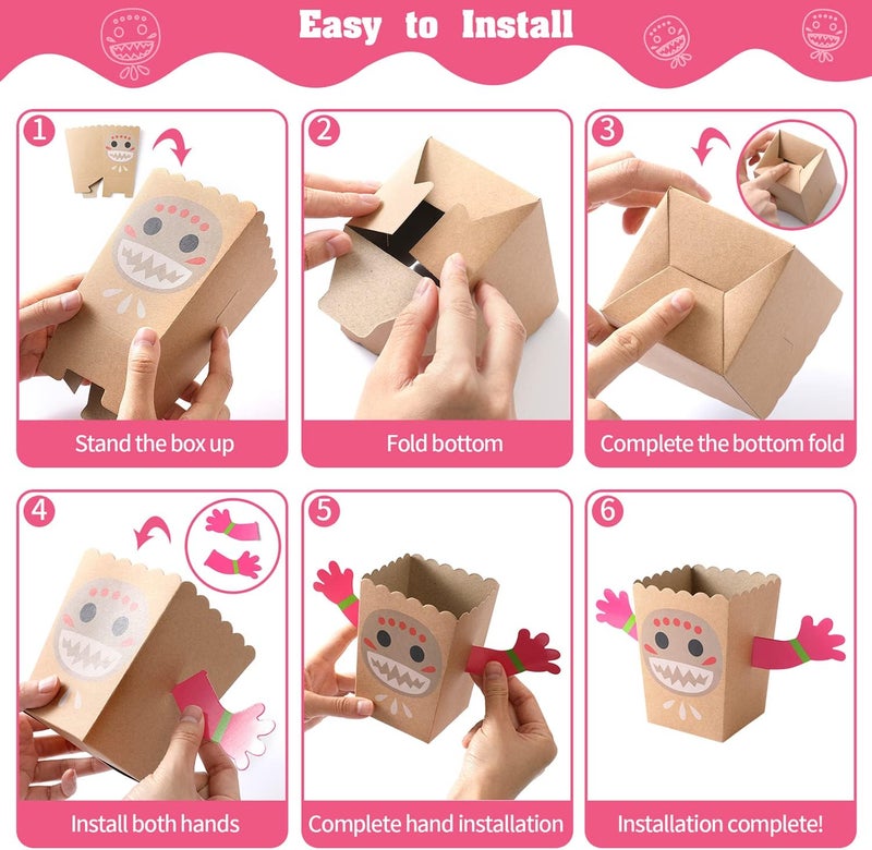 CORODER Moana Popcorn Box DIY Party Supplies (12PCS) - Image 4